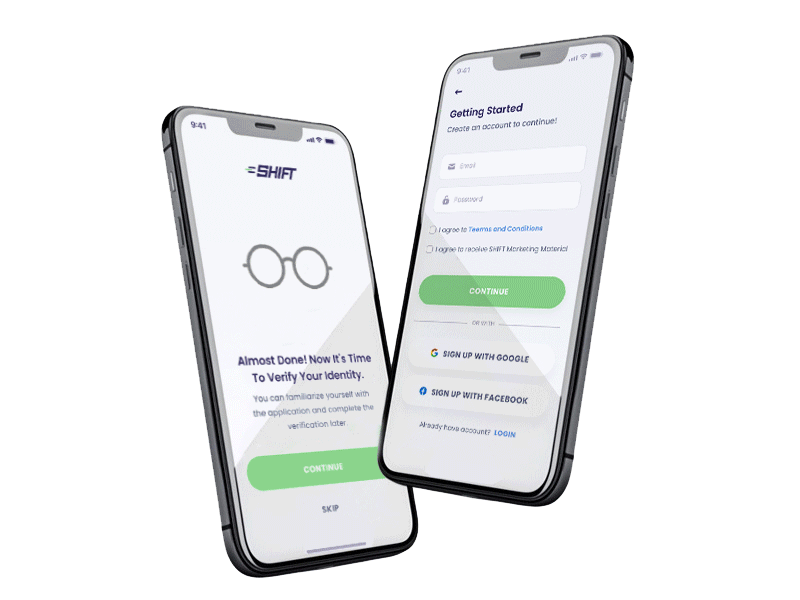 For the ultimate transferring experience, use the Shift Wallet app